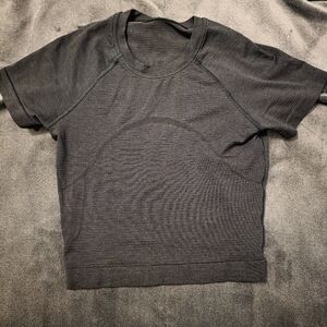 lululemon athletica Black Swiftly Tech Cropped Short Sleeve